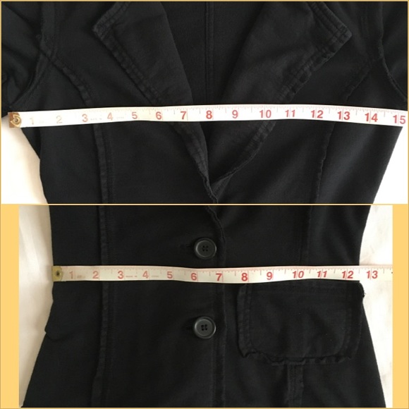 Fitted Black Mossimo Short-sleeved 2-button Jacket - Picture 15 of 16